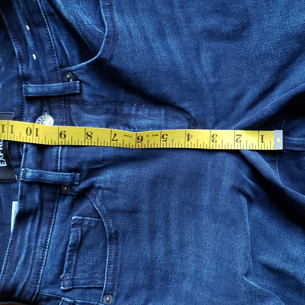 Express Skinny Stretch Legging Jeans Size 0๐ 24" Waist X 30" Inseam Length - Picture 10 of 13